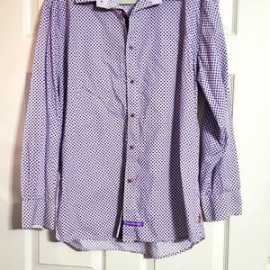 ENGLISH LAUNDRY button up Men's long-sleeved purple shirt size XL